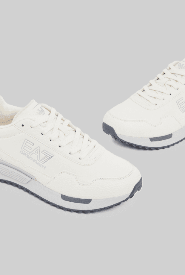 EA7 scarpe running da uomo bianco - 4