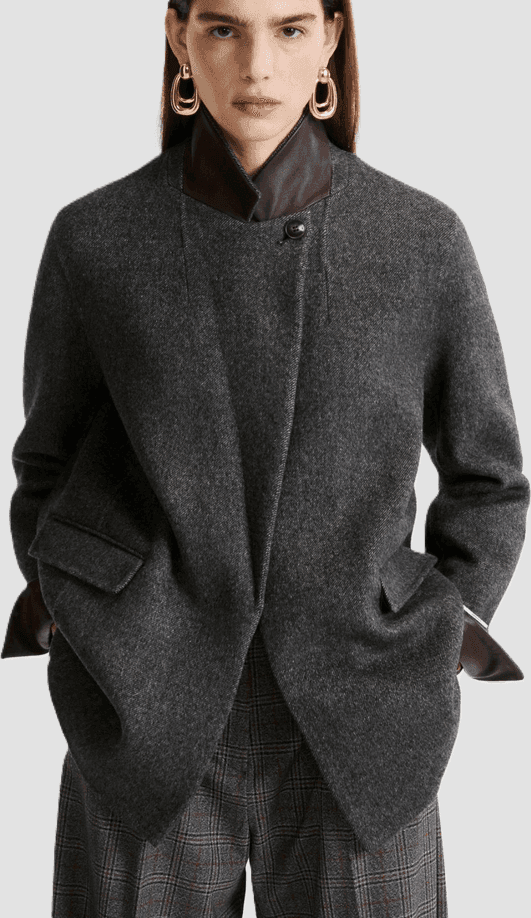 MARELLA giacca con dettagli in pelle donna grigio - 2