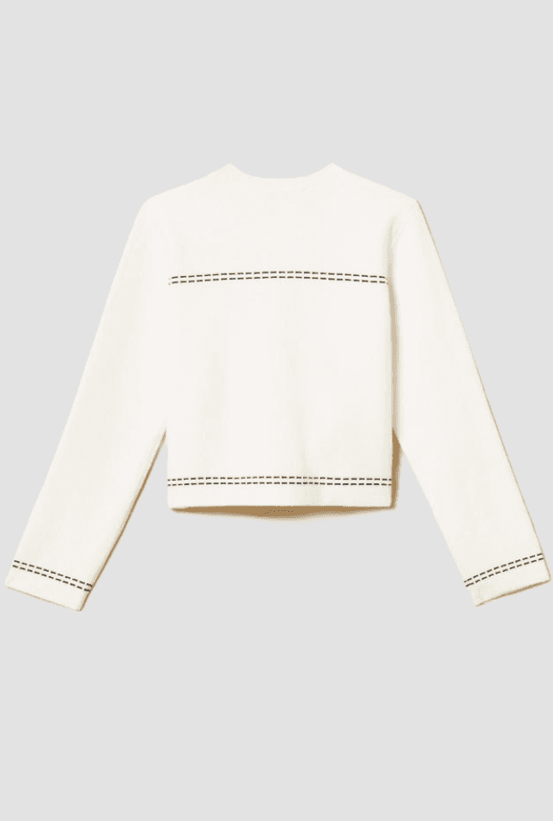 TWINSET cardigan con cuciture bambina bianco neve - 3
