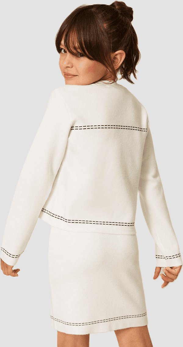 TWINSET cardigan con cuciture bambina bianco neve - 4