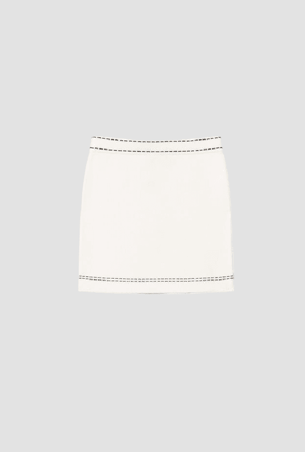 TWINSET gonna con impunture bambina bianco neve - 3