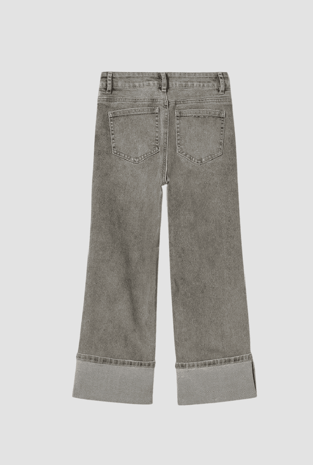 TWINSET jeans con risvolto bambina denim grigio - 3