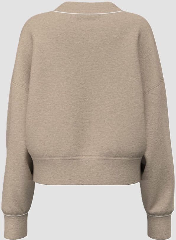 GUESS felpa cropped donna beige - 2