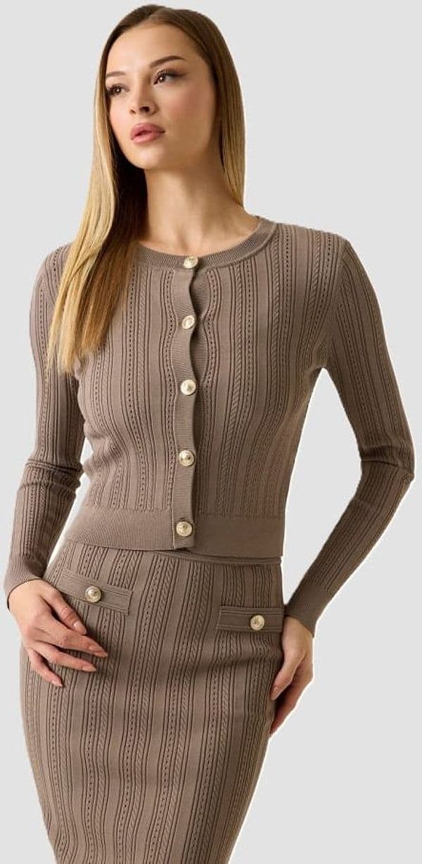GUESS cardigan donna rosa scuro - 2