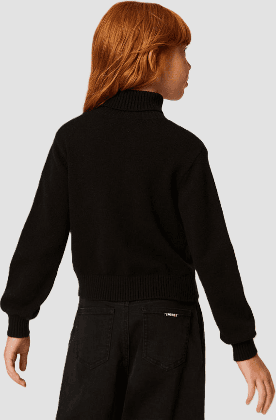 TWINSET maglia a lupetto con cuore bambina nero - 4