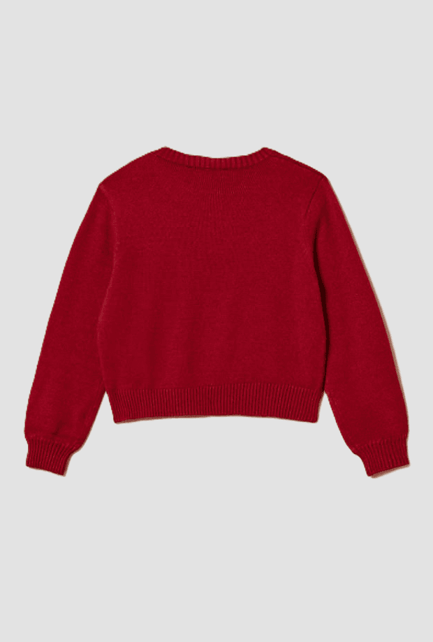 TWINSET maglia con bottoni spalla bambina rosso - 2