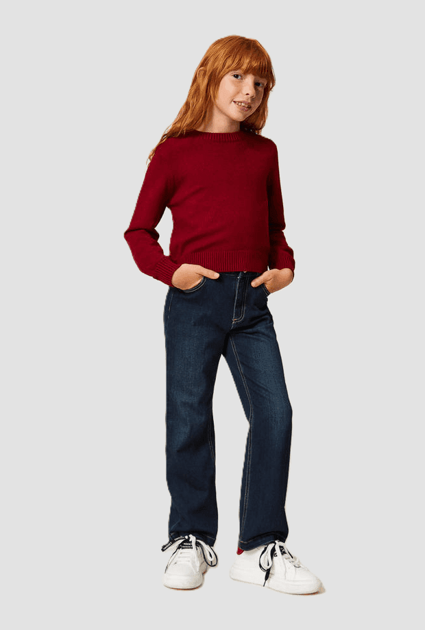 TWINSET maglia con bottoni spalla bambina rosso - 3