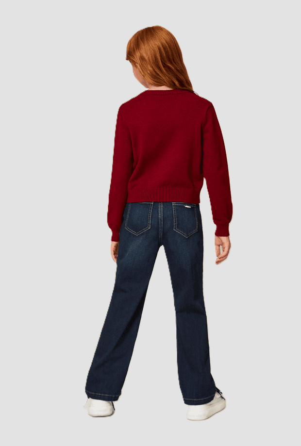 TWINSET maglia con bottoni spalla bambina rosso - 4