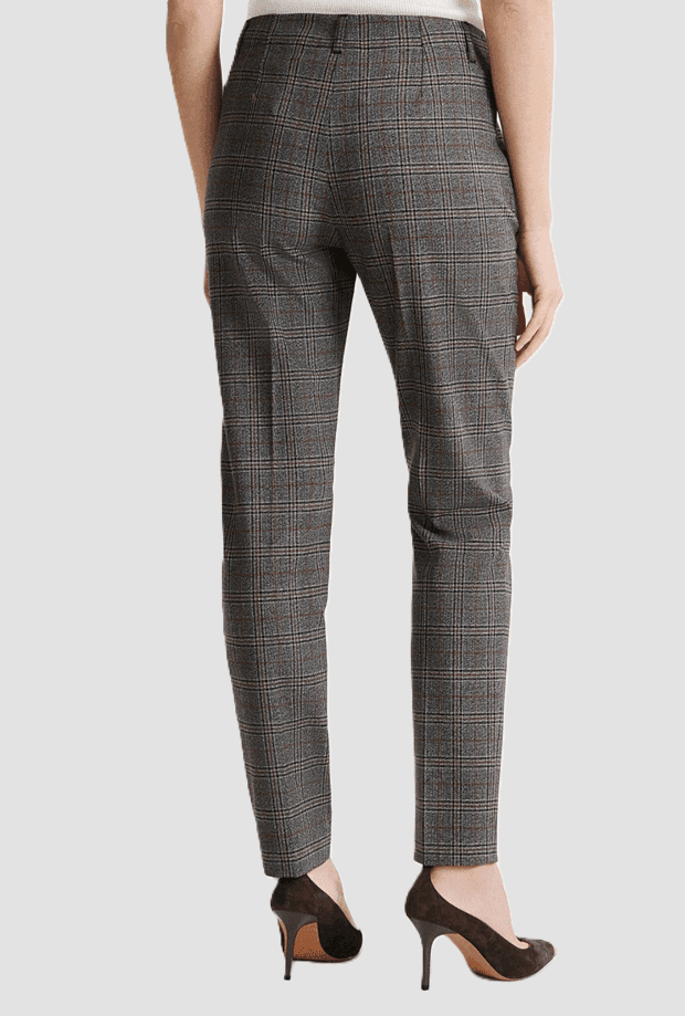 MARELLA pantalone slim fit a quadri donna grigio - 3