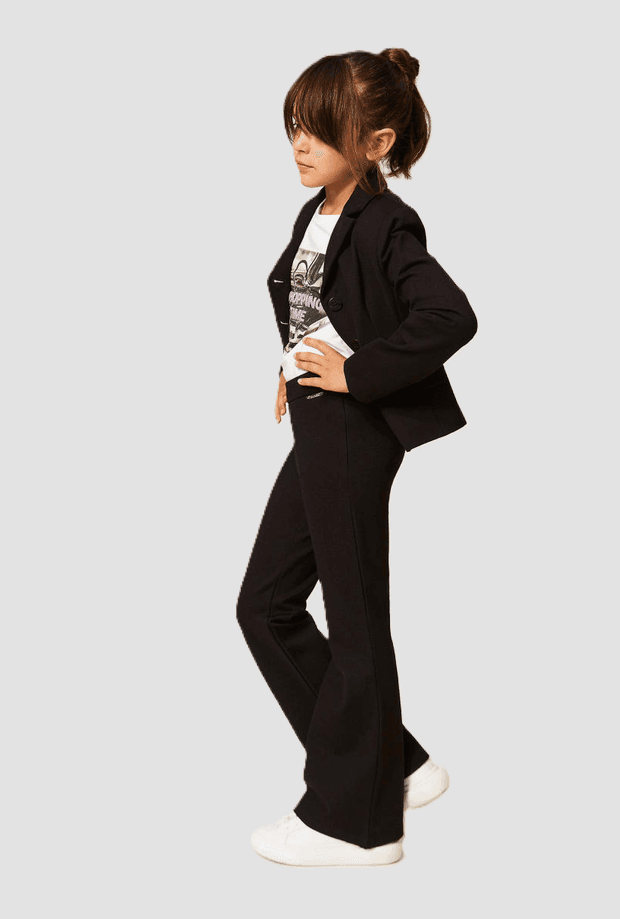 TWINSET pantalone a zampa bambina nero - 2
