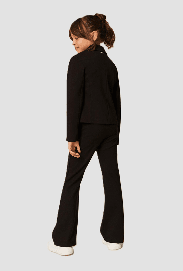 TWINSET pantalone a zampa bambina nero - 3