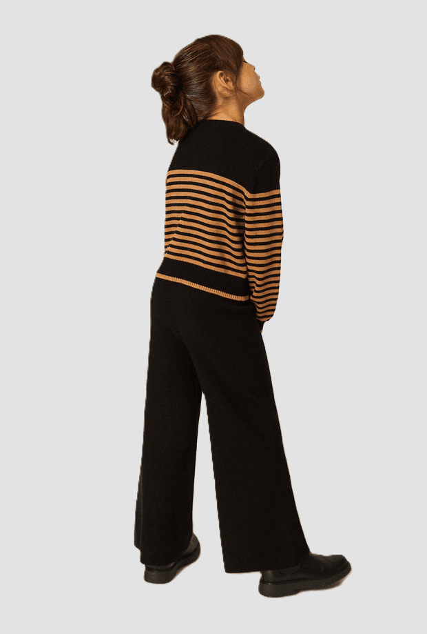TWINSET pantalone in maglia con bottoni bambina nero - 4