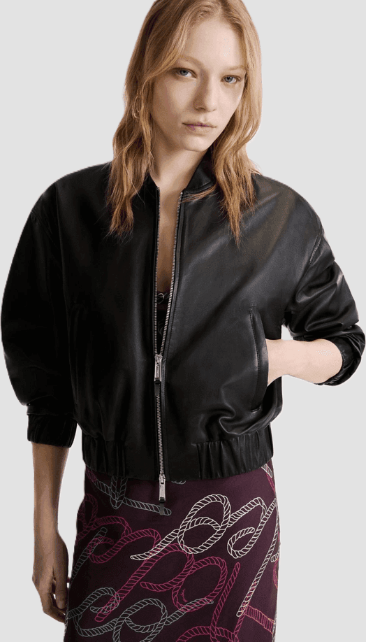 MARELLA bomber in pelle donna nero - 2