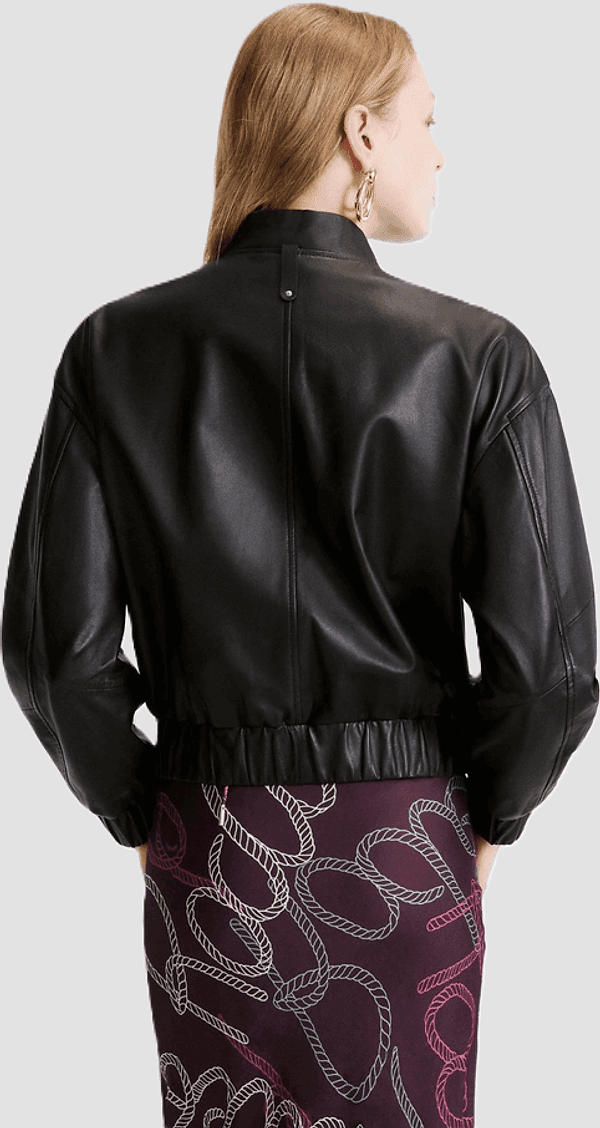 MARELLA bomber in pelle donna nero - 3