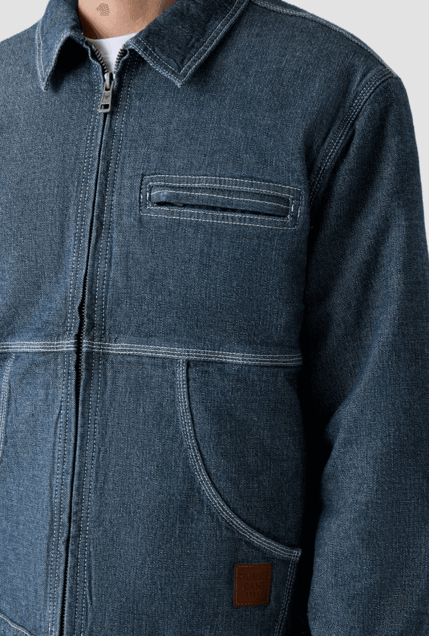 GUESS giubbino in denim uomo blu - 3