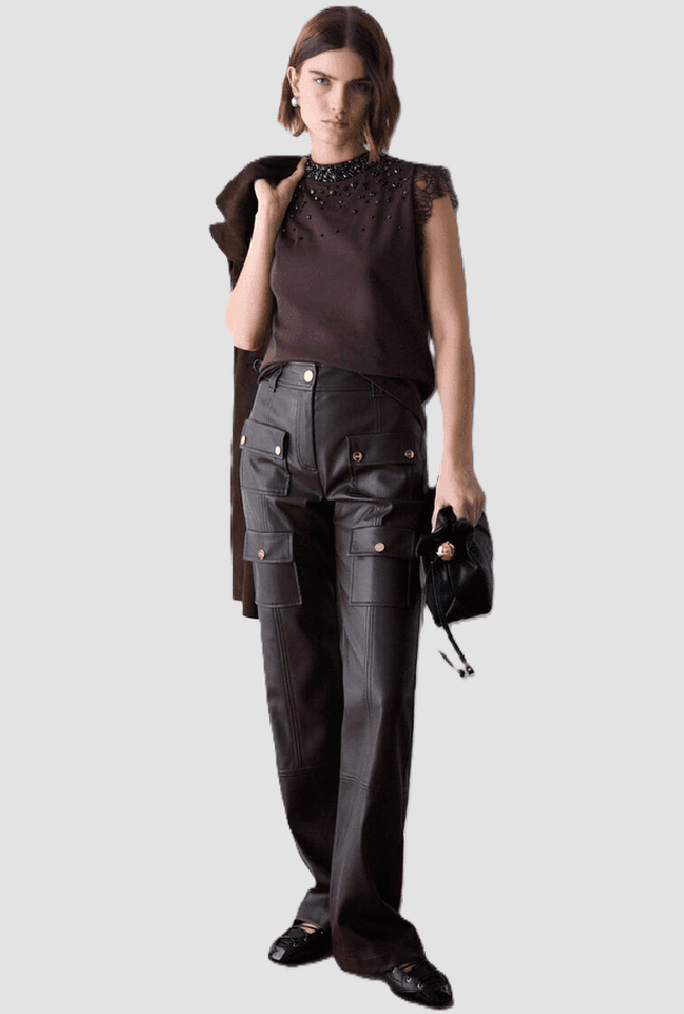 LIU JO t-shirt con strass donna moka - 4