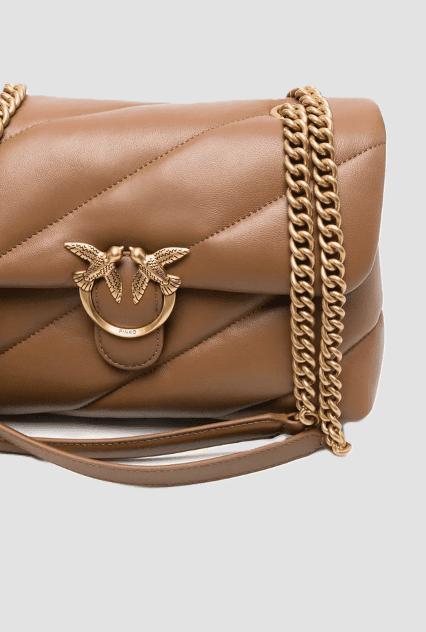 Pinko borsa media a tracolla love bag donna marrone - 3
