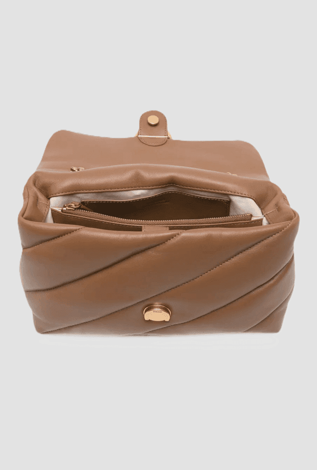 Pinko borsa media a tracolla love bag donna marrone - 4