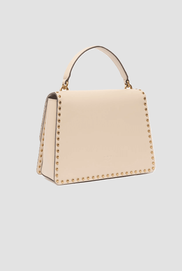 Pinko borsa love bag media a mano da donna beige - 2