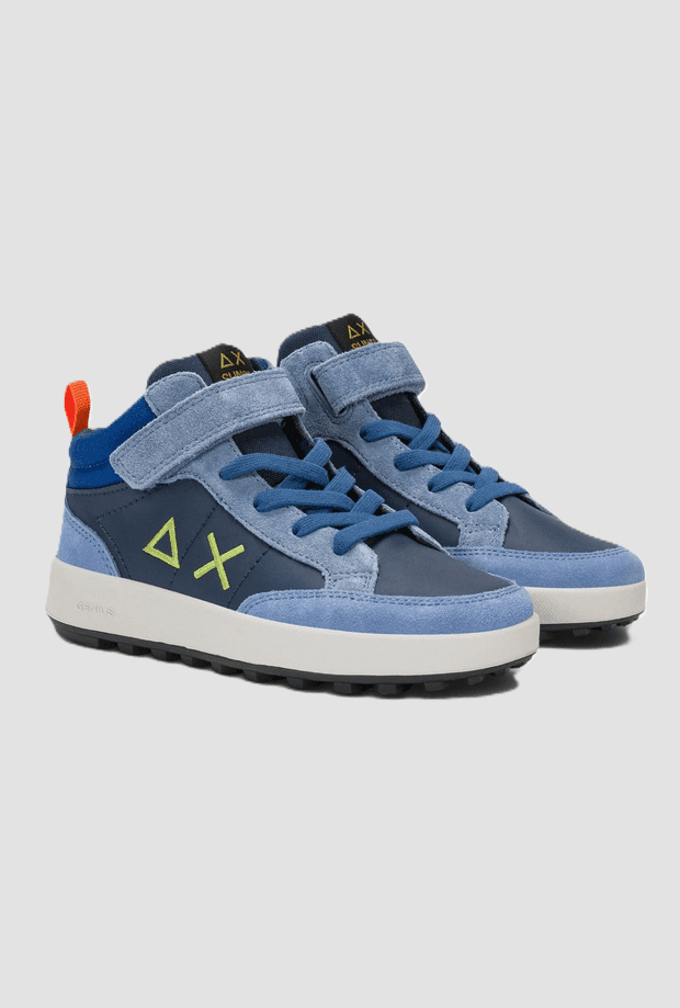SUN68 scarpe genius midi da bambino blu - 2