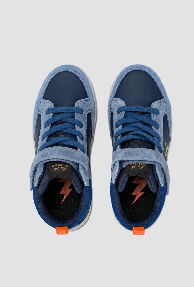SUN68 scarpe genius midi da bambino blu - 3