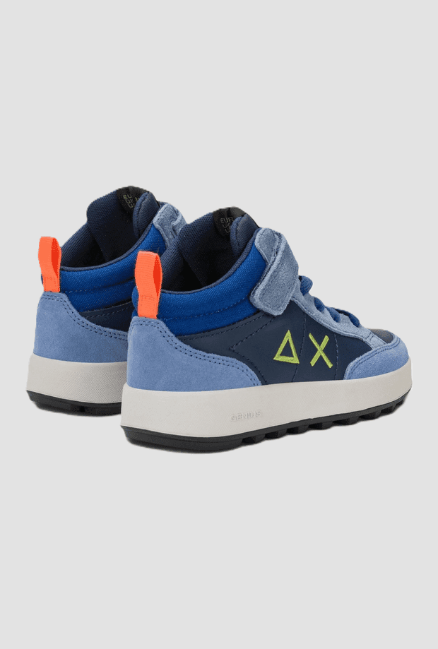 SUN68 scarpe genius midi da bambino blu - 4