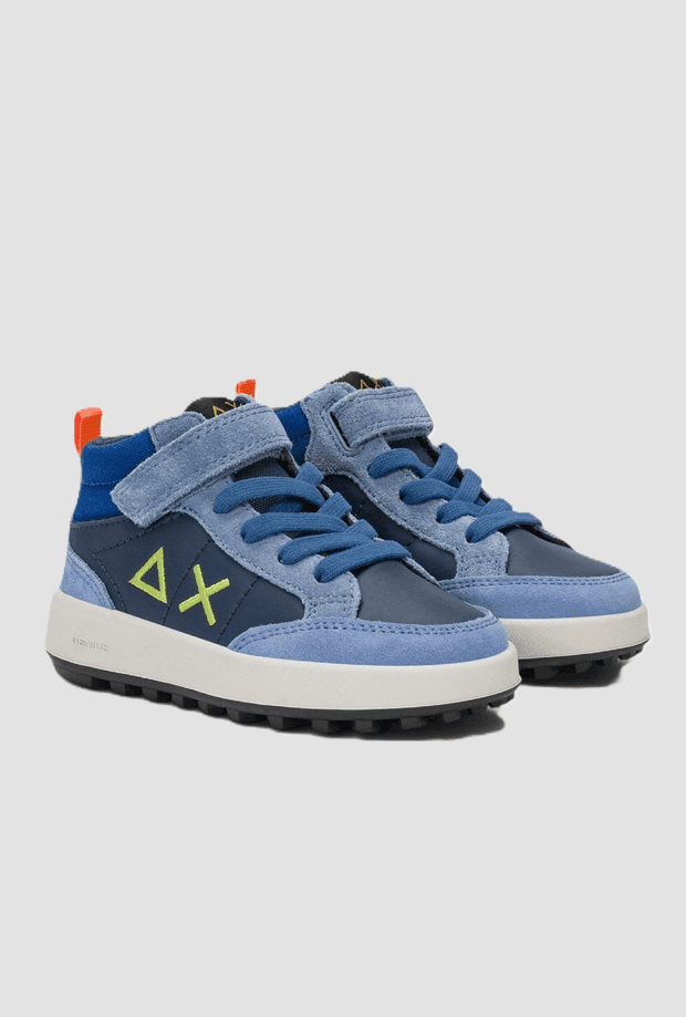 SUN68 scarpe genius midi da bambino blu - 2