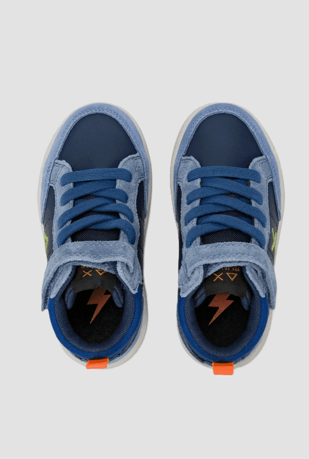 SUN68 scarpe genius midi da bambino blu - 3