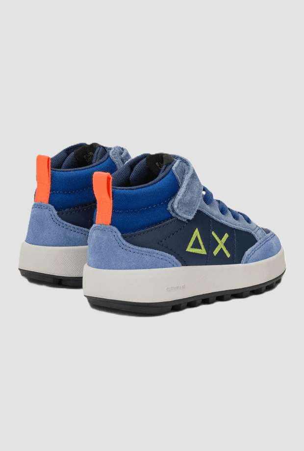 SUN68 scarpe genius midi da bambino blu - 4