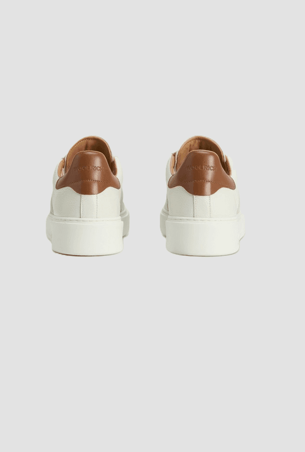 Woolrich scarpe classic court uomo bianco-sabbia - 3