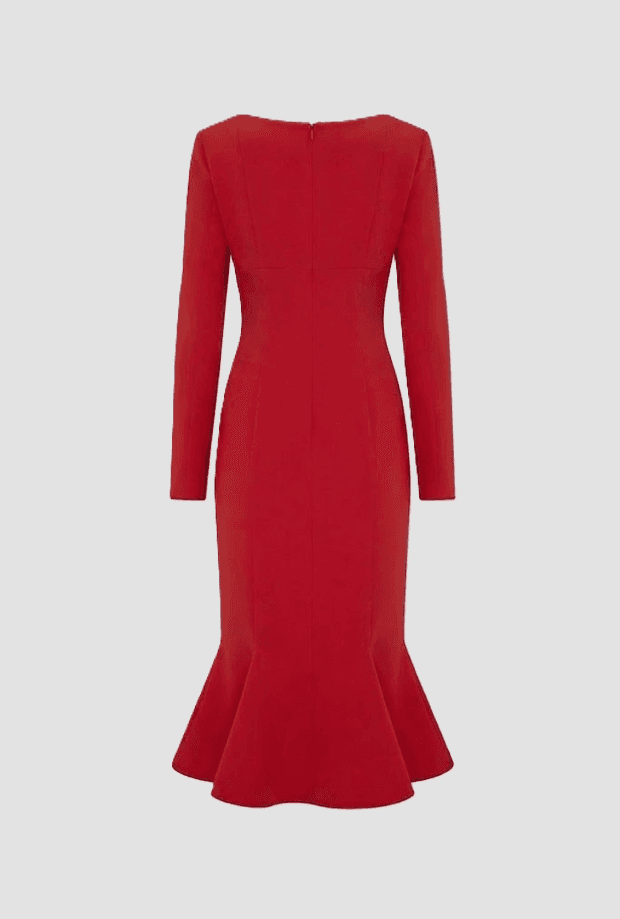 Pinko abito con scollo a cuore donna rosso - 2