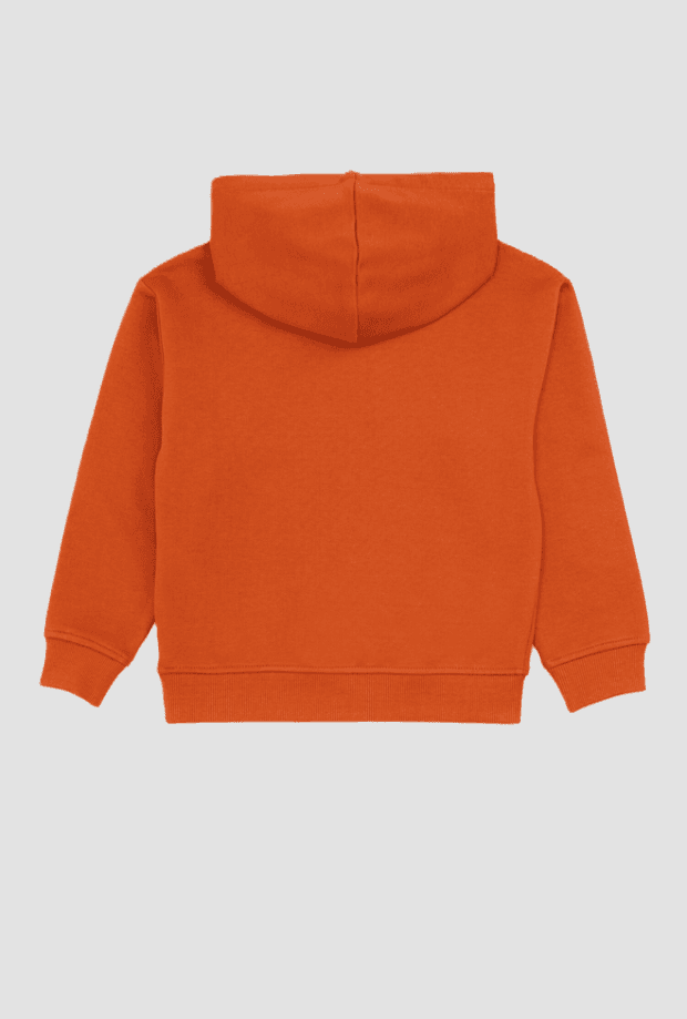 CALVIN KLEIN KIDS felpa con cappuccio e logo bambino arancione - 2