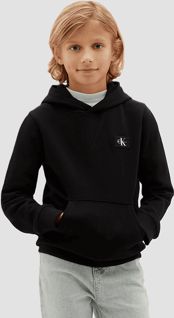 CALVIN KLEIN KIDS felpa con cappuccio e logo bambino nero - 2