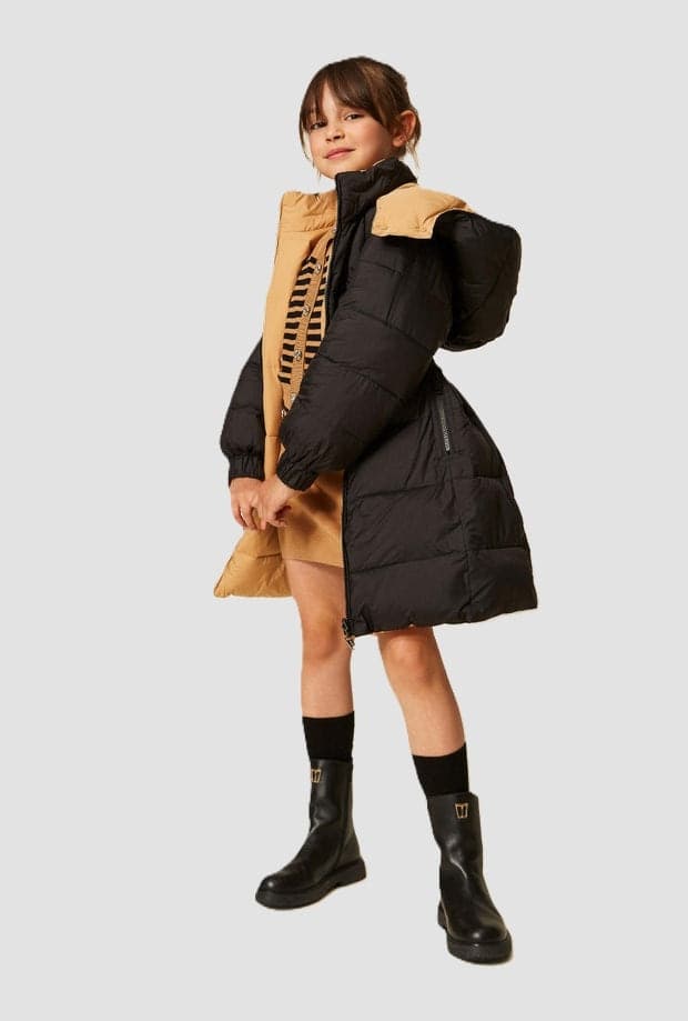 TWINSET piumino reversibile bambina marrone-nero - 5