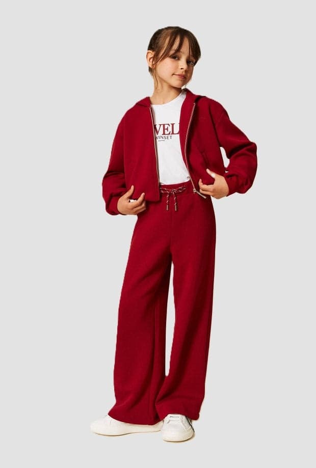 TWINSET set felpa e pantalone bambina rosso - 2