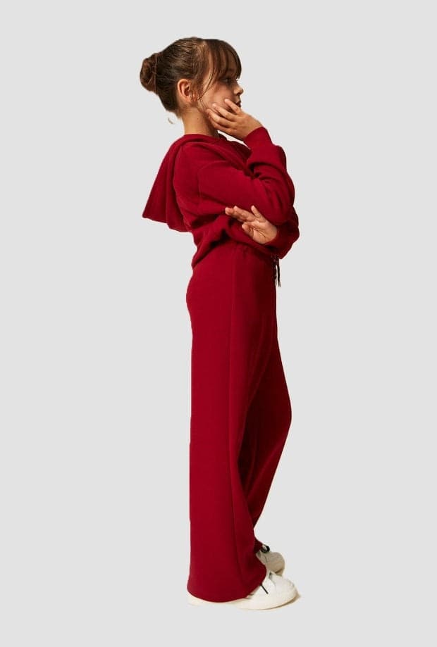 TWINSET set felpa e pantalone bambina rosso - 3
