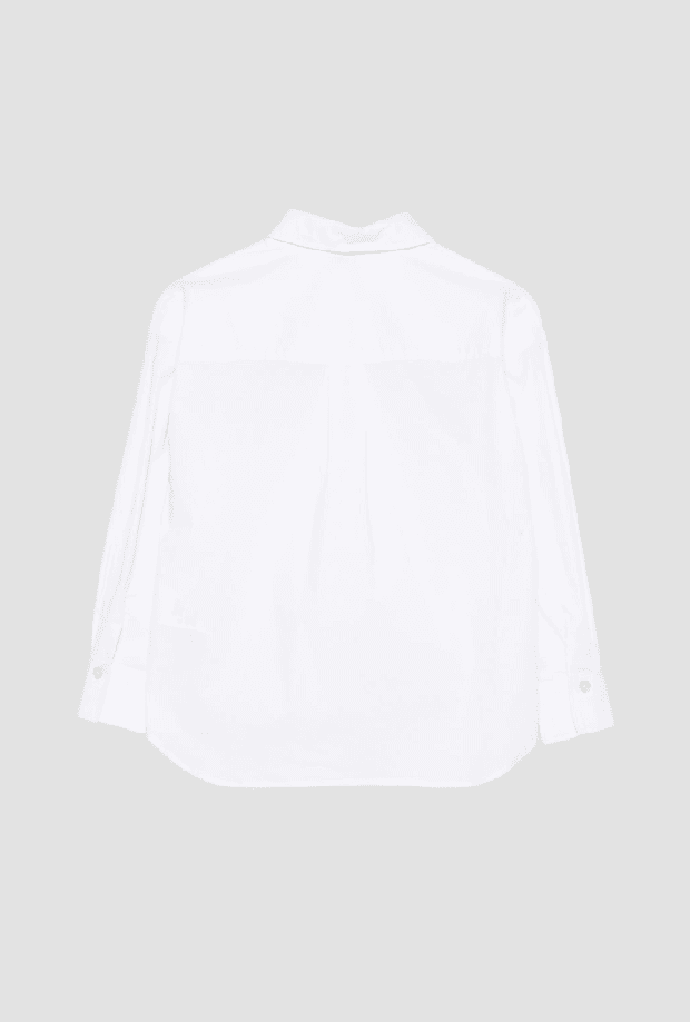 Pinko camicia con logo strass bambina bianco - 2