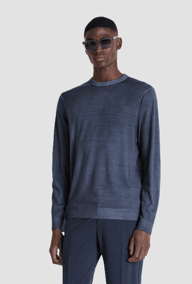 Antony Morato maglia in lana merino uomo indaco - 2