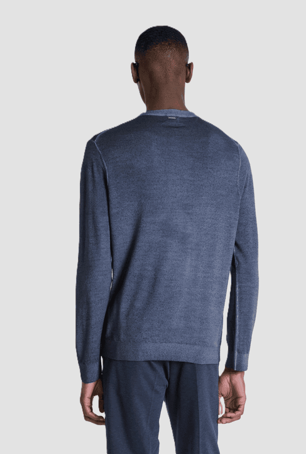 Antony Morato maglia in lana merino uomo indaco - 3