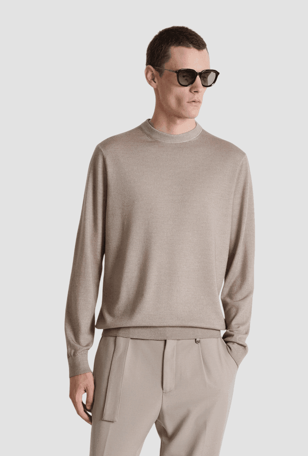 Antony Morato maglia in lana merino uomo mastice - 2