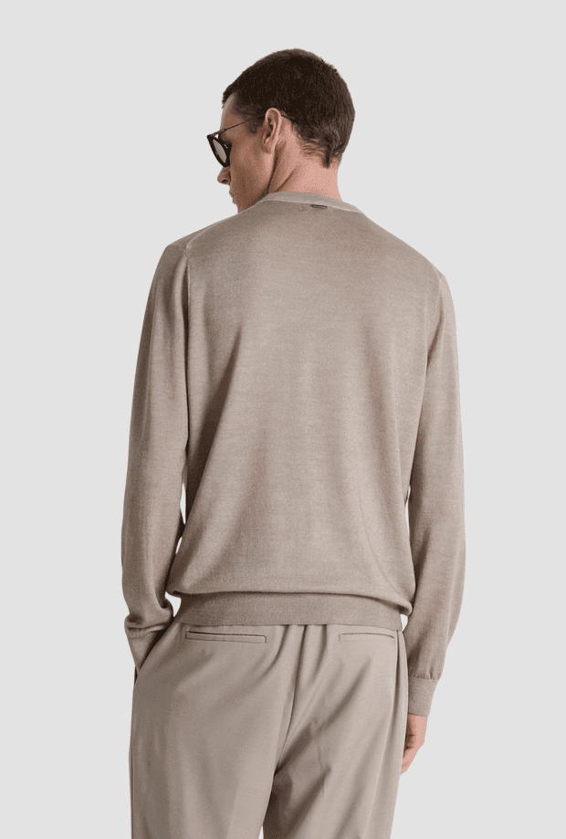 Antony Morato maglia in lana merino uomo mastice - 3