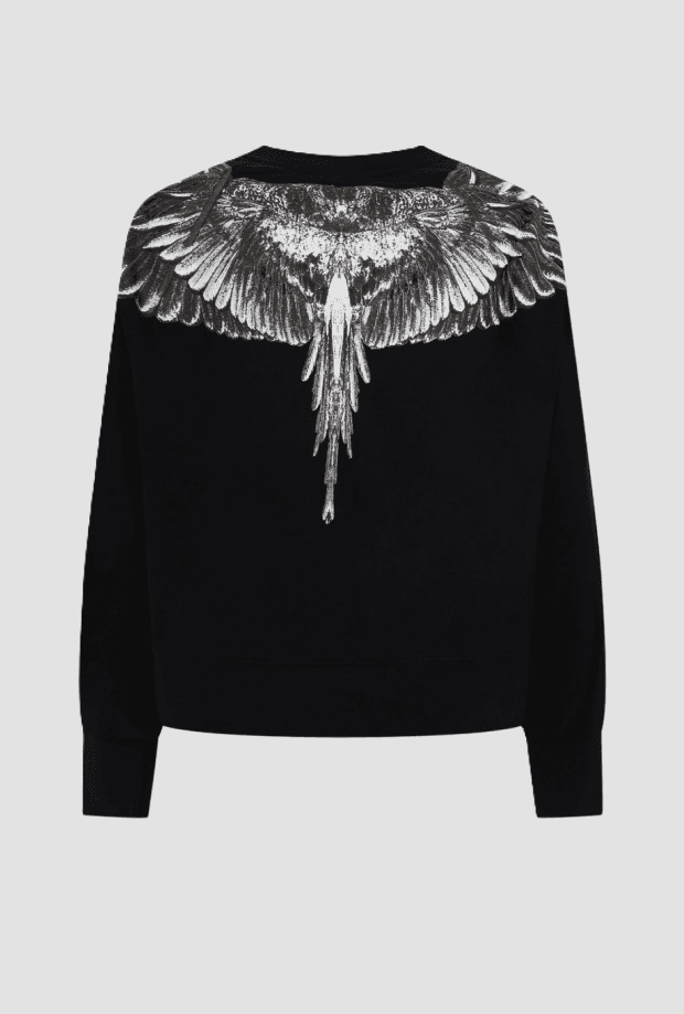 COUNTY OF MILAN felpa wings crop donna nero - 2