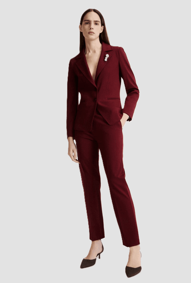 MARELLA pantalone slim fit donna bordeaux - 3