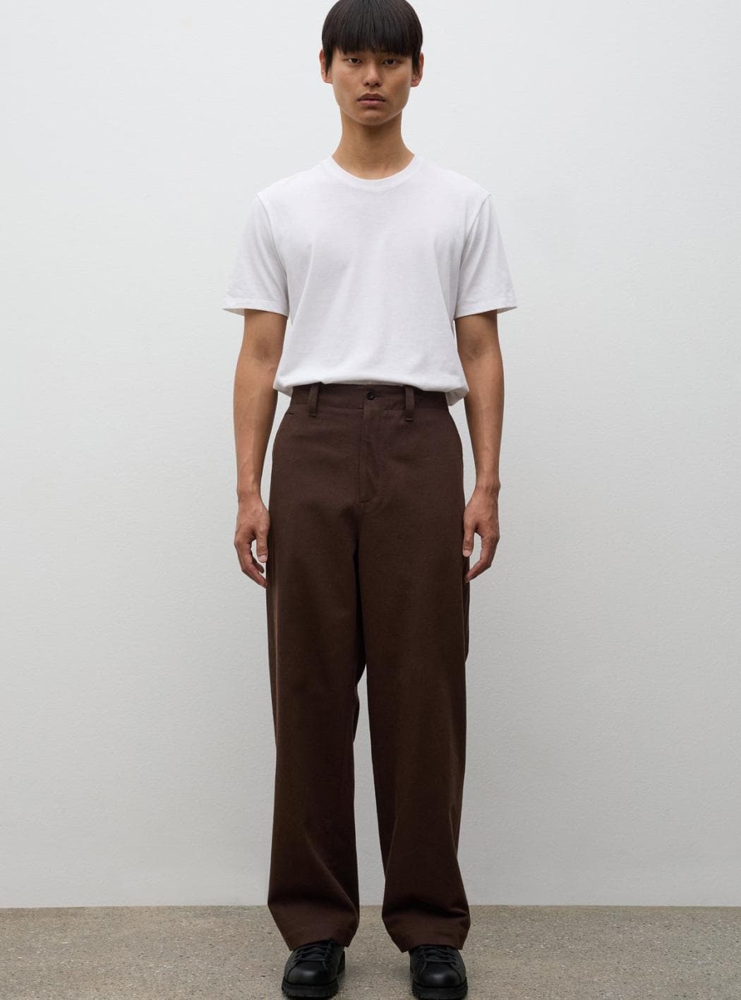 NORSE PORJECTS HENGIFOSS HIGH WAIST COTTON WOOL TWILL TROUSER - 3