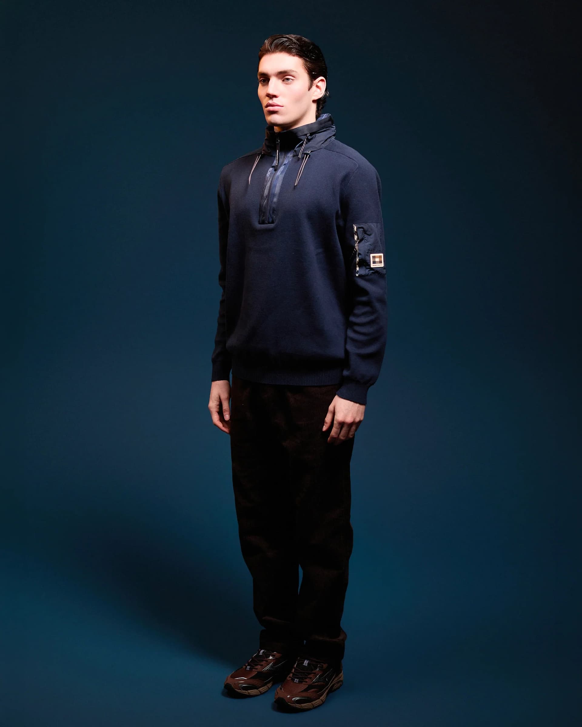AQUASCUTUM  MAGLIA COTTON KNIT 1/4 ZIP SWEATER AA_A006_WO002 - 4