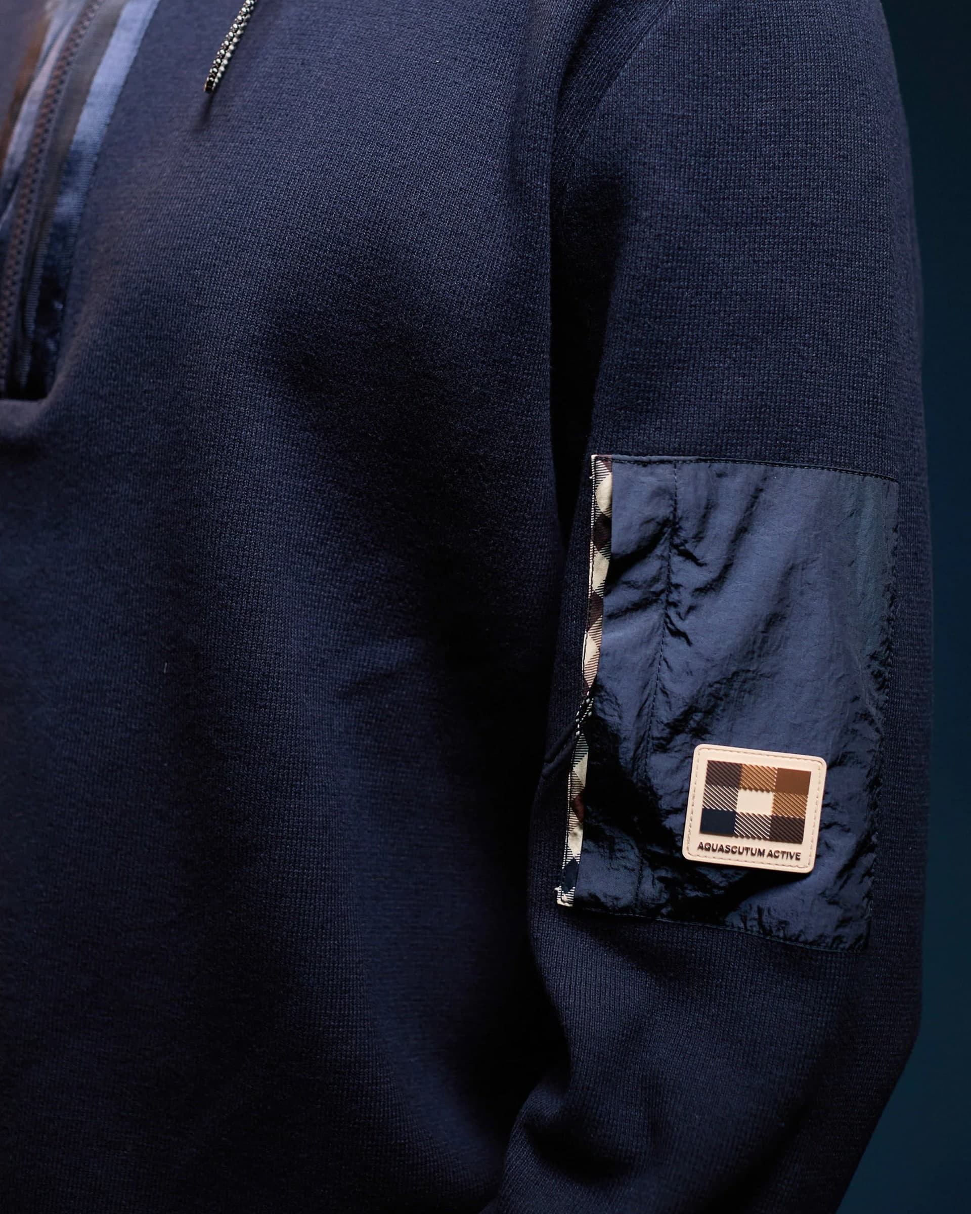 AQUASCUTUM  MAGLIA COTTON KNIT 1/4 ZIP SWEATER AA_A006_WO002 - 8