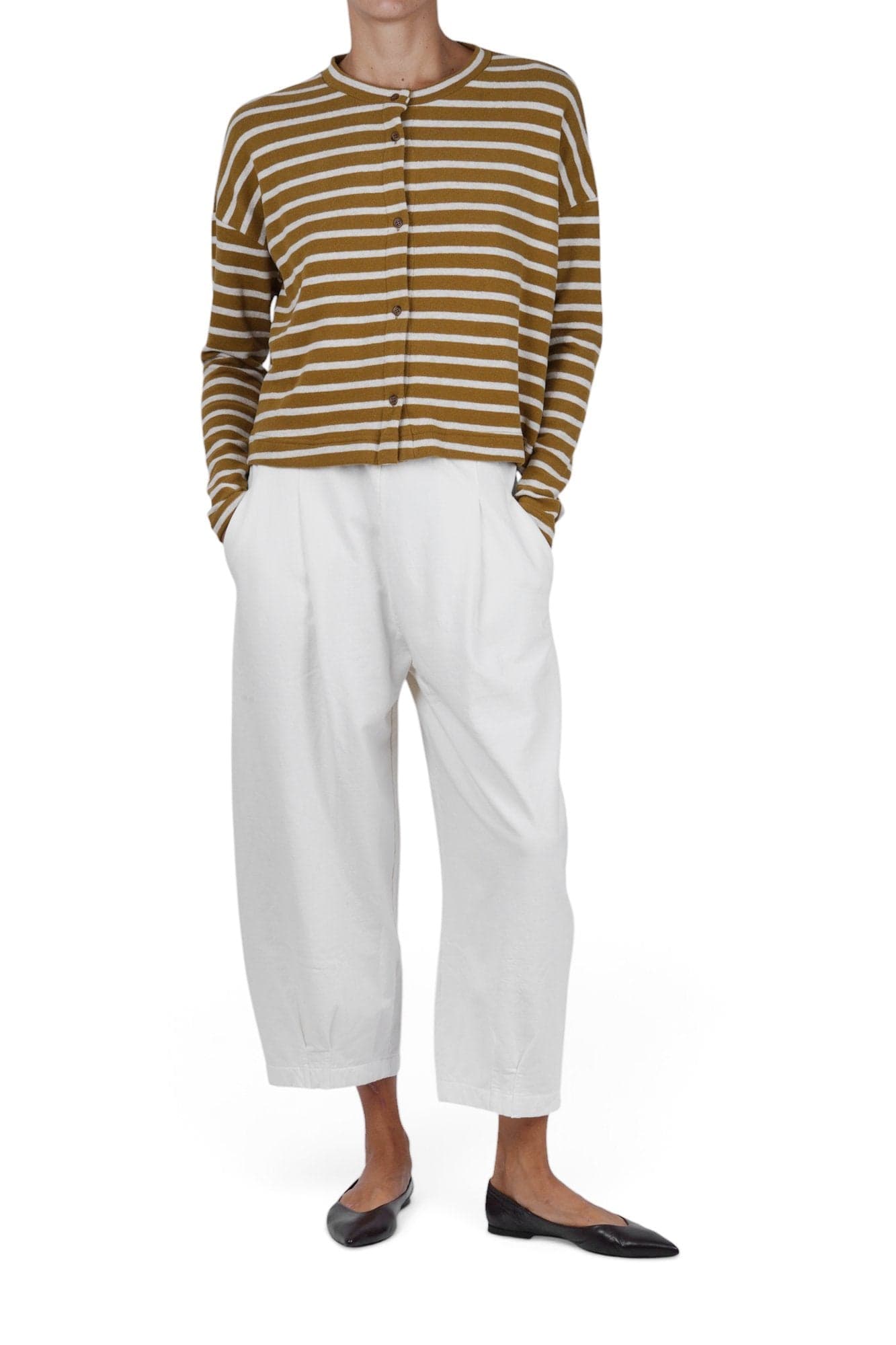 MAMA B Mama B - Cardigan - 480022 - Panna/Senape - 2