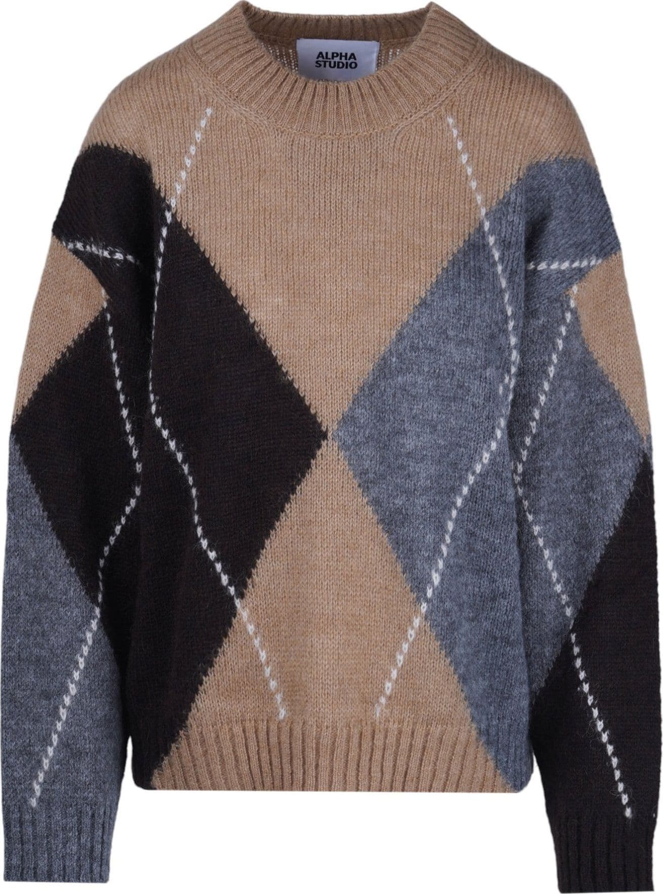 ALPHA STUDIO  - Maglia - 480270 - Cammello/Grigio - 7