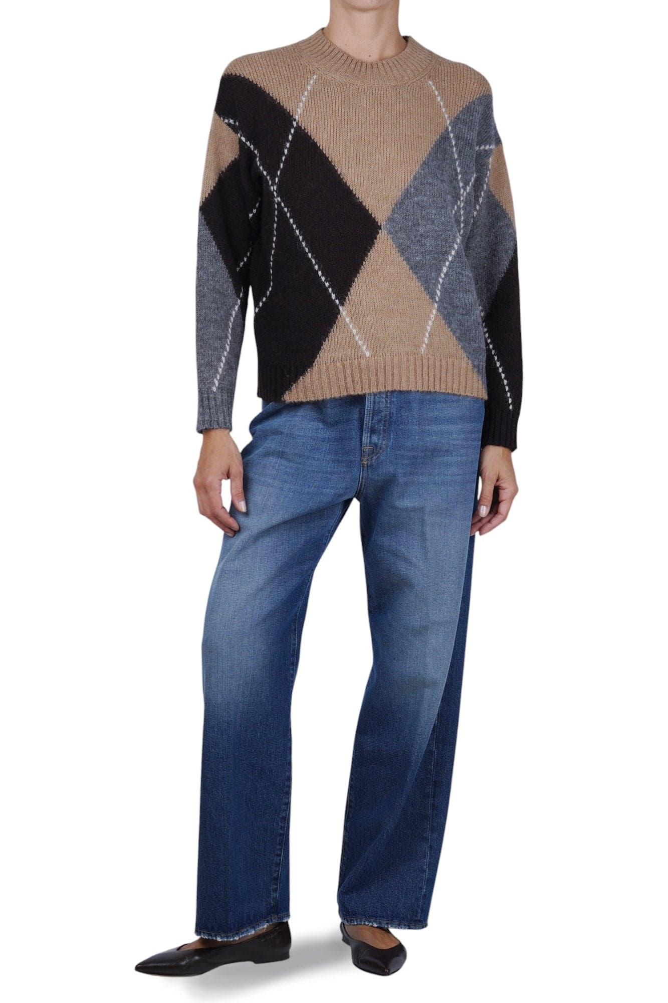 ALPHA STUDIO  - Maglia - 480270 - Cammello/Grigio - 2