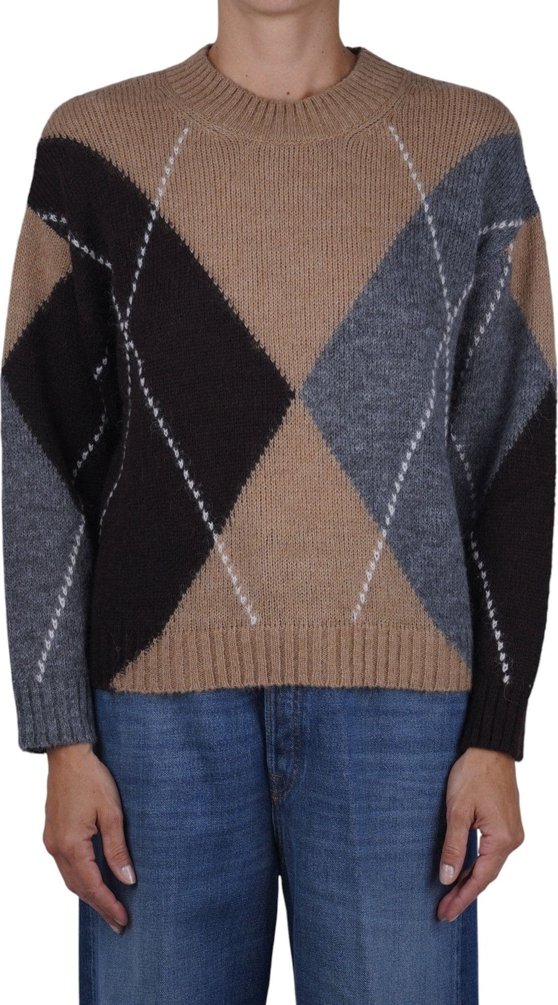ALPHA STUDIO  - Maglia - 480270 - Cammello/Grigio - 3
